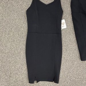 Sally Miller Black Cocktail Dress Notch Hem Detail